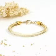 Cierre de aro y barrita redondo 11 mm de Gold filled x1