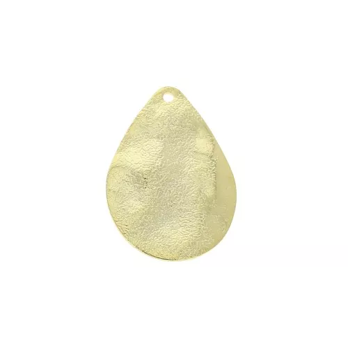 Dije gota arrugada de latón 20x14 mm - Dorado con oro fino x1