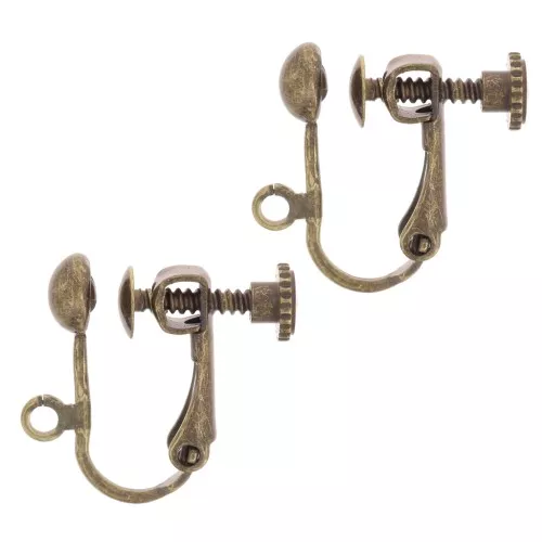 Pendientes de rosca con anilla bronce x2