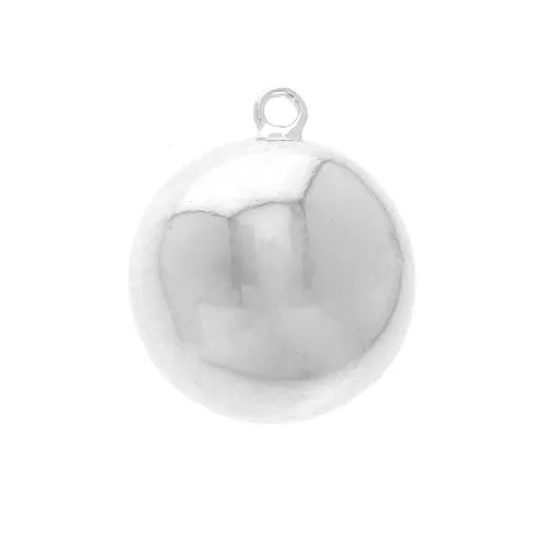 Colgante bola de grossesse avec anneau de latón 29x24.5 mm - Plateado x1