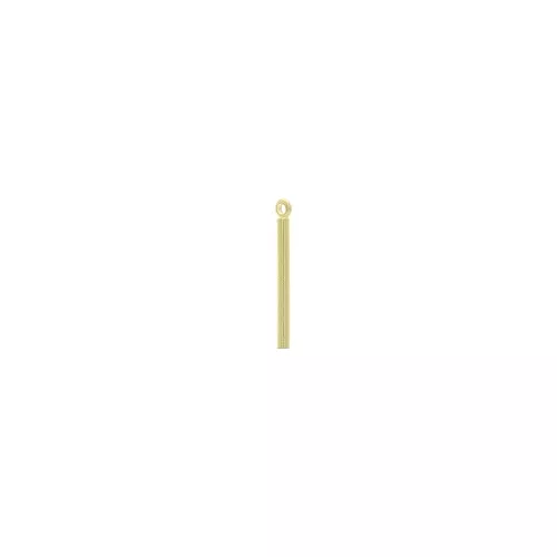 Colgante barra redondo con anilla de latón 22.5x2 mm - Dorado con oro fino x1