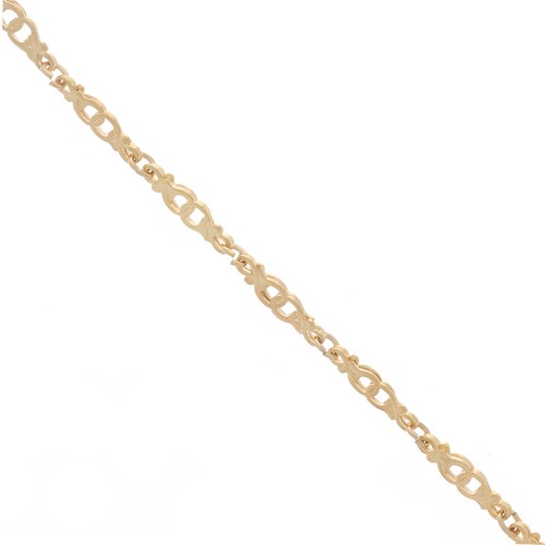 Cadena 5,5x21 mm dorado con oro fino x0.5m