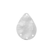 Entrepieza candelabro gota de latón arrugado 3 agujeros 20x14 mm - Rodiado x1|raw }}