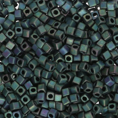 Cubos Miyuki 1.8 mm SB18-2064 - Blue Green Iris Met Mat x10g
