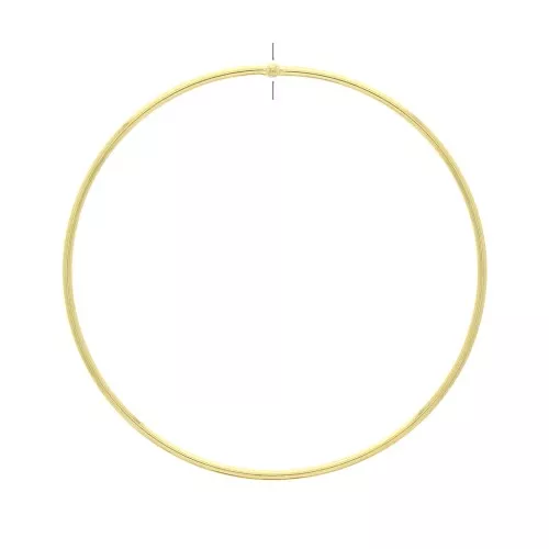 Anilla de montaje círculo con agujero de latón 64 mm - Dorado con oro fino x1