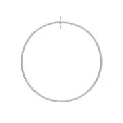 Anilla de montaje círculo con agujero de latón 56 mm - Rodiado x1