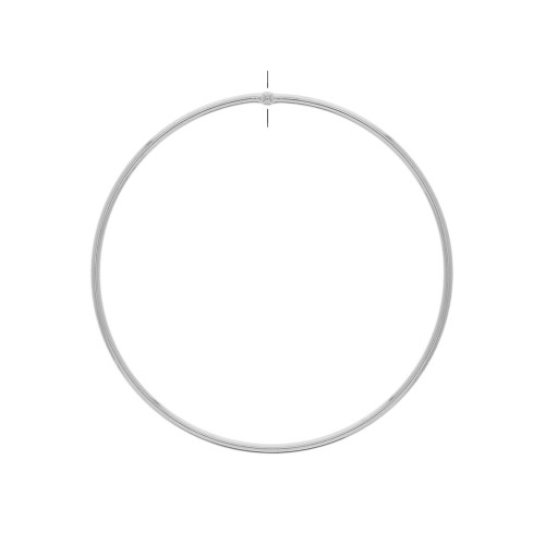 Anilla de montaje círculo con agujero de latón 56 mm - Rodiado x1