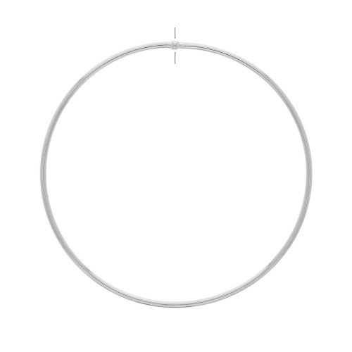 Anilla de montaje círculo con agujero de latón 64 mm - Rodiado x1