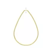 Anilla de montaje forma gota con agujero de latón 56.5x38 mm - Dorado con oro fino