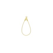 Pendientes de gota 31x15 mm - Dorado con oro fino x2|raw }}