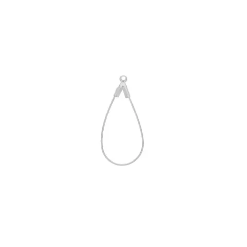 Colgador de pendientes 31x15 mm - Rodio x2