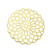 Estampa colgante forma Rosatón 25mm Plateado 925 Dorado x1