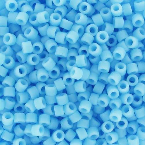 Miyuki Delica 11/0 DB0755 - Azul turquesa mate opaco x 100 g