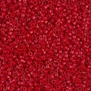 Miyuki Delica 11/0 DB0791 - Teñido, semimate, opaco, rojo brillante, 100 g