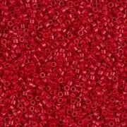 Miyuki Delica 11/0 DB0791 - Teñido, semimate, opaco, rojo brillante, 100 g