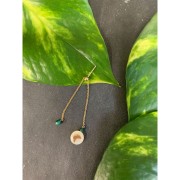 Ganchos pendientes bola 3 mm con cuenta pasante en Gold filled x2