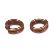 Anillas dobles 5x0.6 mm cobre antiguo x50
