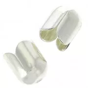 Casquilla tulipán 6 mm Chapado en plata fina x4