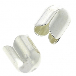 Casquilla tulipán 6 mm Chapado en plata fina x4