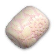 Barril flores en relieve 20x17 mm Light Rose x1|raw }}