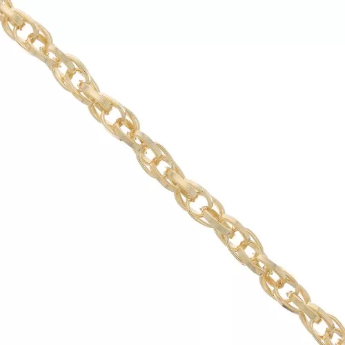 Cadena eslabones ovalados 6.5x4.5 mm Dorado con oro fino x1m