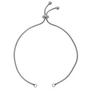 Pulsera ajustable con eslabones de entrepieza - eslabones serpenteantes - acero inoxidable 304 x 22 cm