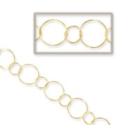 Cadena 23 y 16 mm dorado con oro fino x1m|raw }}