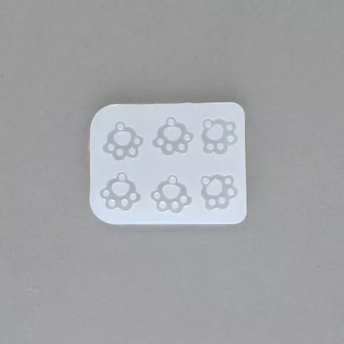 Molde de silicono para resina - entrepieza - candelabro 4 anillas 56x43x4.6 mm x1