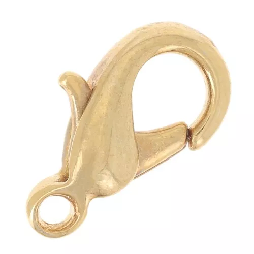 Cierre mosquetón 12 mm Dorado con oro fino x1