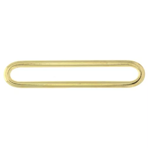 Entrepieza rectangular redondeada 39x7.5 mm de zamac - Dorado con oro fin x1