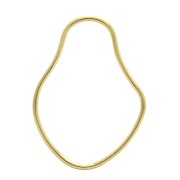 Colgante ovalado irregular design de zamac 40x29 mm - Dorado con oro fino x1