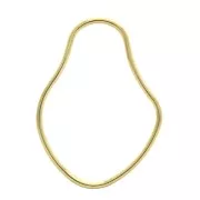 Colgante ovalado irregular design de zamac 40x29 mm - Dorado con oro fino x1