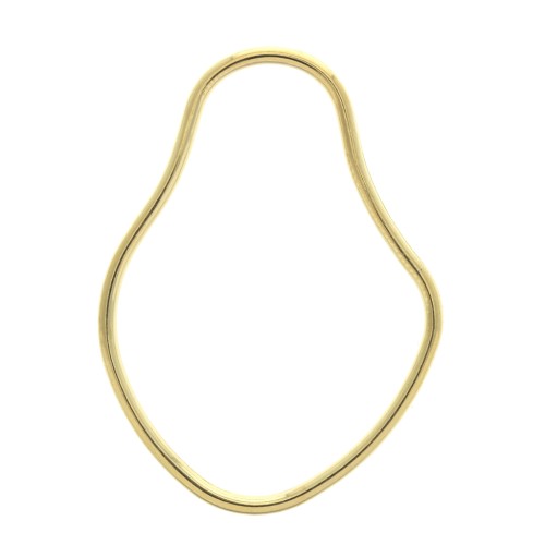Colgante ovalado irregular design de zamac 40x29 mm - Dorado con oro fino x1
