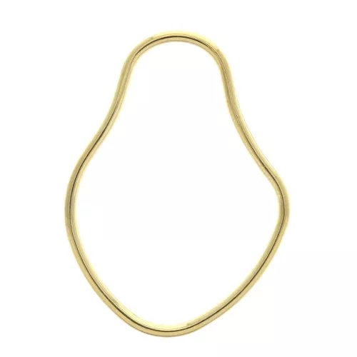 Colgante ovalado irregular design de zamac 40x29 mm - Dorado con oro fino x1
