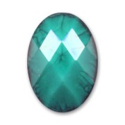 Cabujón facetado de resina 17x12 mm Green Turquoise|raw }}