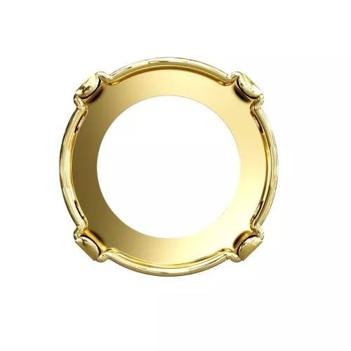 Engaste PureCrystal 1122 Rivoli redondo 14 mm dorado