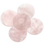 Cabuchón redondo 25 mm Quartz rosa x1