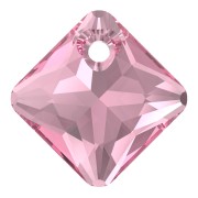 Colgante Princess Cut PureCrystal 6431 9 mm Rosa x1|raw }}
