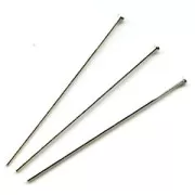 Bastón cabeza de alfiler Plata 925 40x1.5x0.6 mm x10