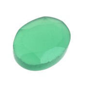 Cabuchón ovalado facetado 8x6 mm Agate verte x1