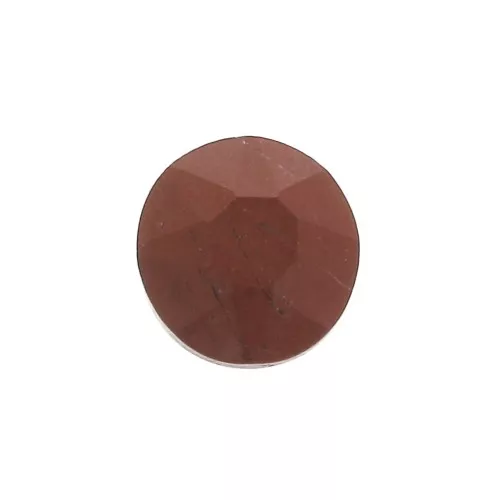 Cabochón redondo facetado 6 mm Jaspe Rouge x1