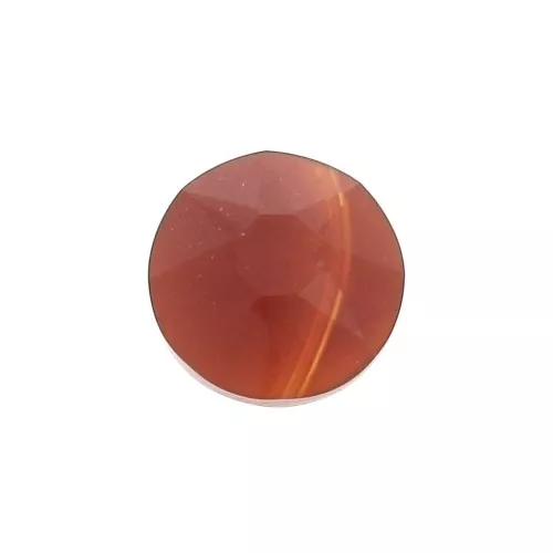 Cabochón redondo facetado 6 mm de piedra gema tintada 6 mm Agate Rouge x1