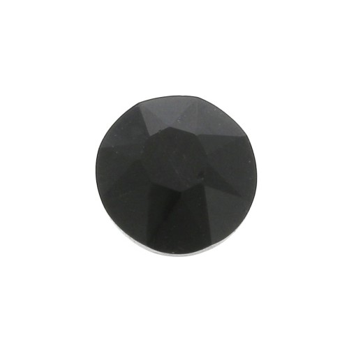 Disco redondo facetado 6 mm de piedra gema 6 mm Black Onyx x1