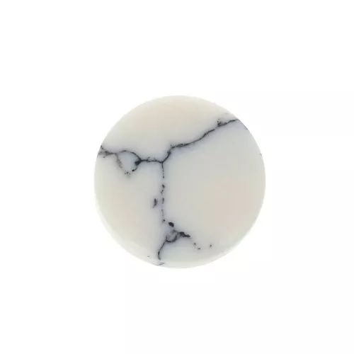 Disco redondo 6 mm de piedra gema - Howlite x1