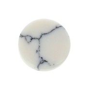 Disco redondo 8 mm de piedra gema - Howlite x1