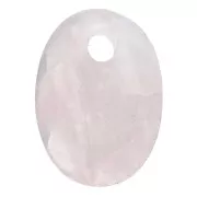Colgante facetado ovalado 14x10 mm gema natural piedra preciosa Quartz rosa x1