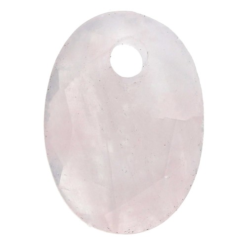 Colgante facetado ovalado 14x10 mm gema natural piedra preciosa Quartz rosa x1