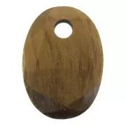 Colgante facetado ovalado 14x10 mm gema natural piedra preciosa Ojo de tigre x1