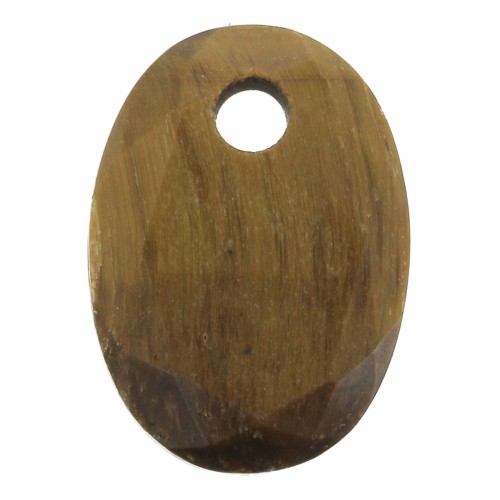 Colgante facetado ovalado 14x10 mm gema natural piedra preciosa Ojo de tigre x1
