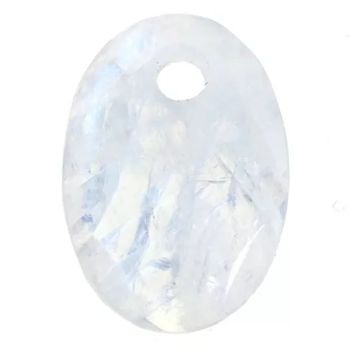 Colgante facetado ovalado 14x10 mm gema natural Piedra de Luna x 1